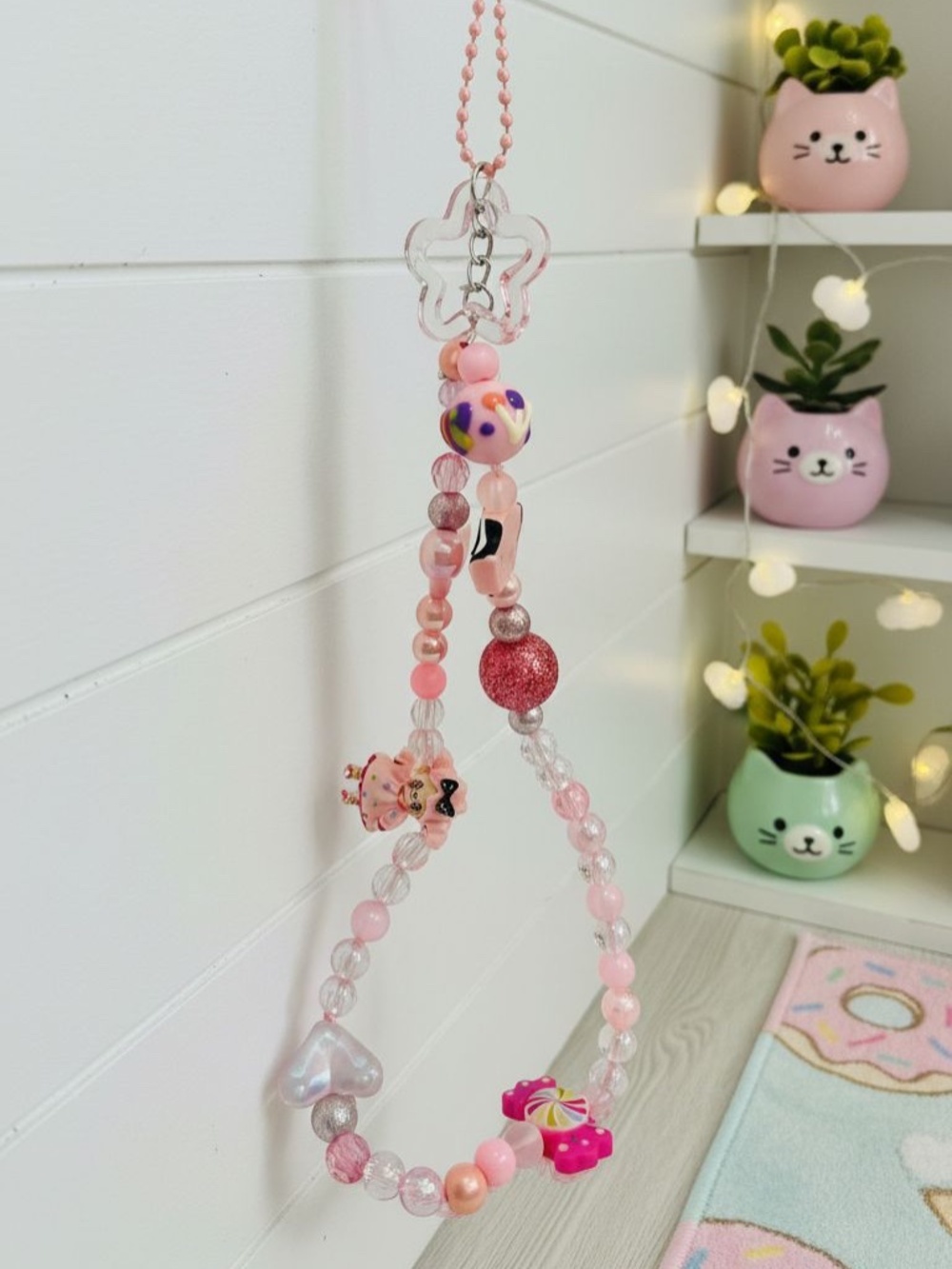 Custom Phone chain key chain wristlet kawaii handmade Kawaii